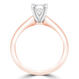 2/3 CT Round Diamond Solitaire Engagement Ring in 14K Rose Gold (MD180009)