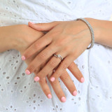 3/4 CTW Round Diamond Solitaire with Accents Engagement Ring in 14K White Gold (MD180101)