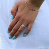 3/4 CTW Round Diamond Solitaire with Accents Engagement Ring in 14K White Gold (MD180101)