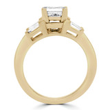 1 1/2 CTW Princess Diamond Three-Stone Engagement Ring in 14K Yellow Gold (MD180115)