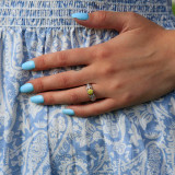 9/10 CTW Round Canary Yellow Diamond Vintage Solitaire with Accents Engagement Ring in 14K White Gold (MD180130)