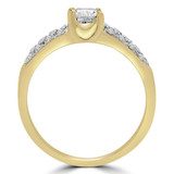 3/5 CTW Radiant Diamond Solitaire with Accents Engagement Ring in 14K Yellow Gold (MD180137)