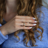 1/2 CTW Round Diamond Semi-Eternity Wedding Band Ring in 14K Yellow Gold (MD180195)