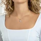 2/3 CTW Round Diamond Double Halo Pendant Necklace in 14K Yellow Gold (MD180221)