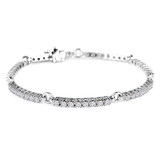 2 2/5 CTW Round Diamond Bar Chain Bracelet in 14K White Gold (MD180227)
