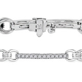 2/3 CTW Round Diamond Bar Chain Bracelet in 14K White Gold (MD180228)