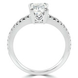 7/8 CTW Princess Diamond Solitaire with Accents Engagement Ring in 14K White Gold (MD180243)