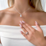 1 1/3 CTW Round Diamond Vintage Halo Engagement Ring in 14K White Gold (MD180446)