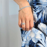 1 5/8 CTW Princess Diamond V-Prong Halo Engagement Ring in 14K White Gold (MD180474)