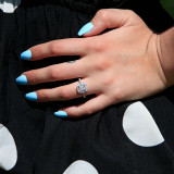 1 5/8 CTW Princess Diamond V-Prong Halo Engagement Ring in 14K White Gold (MD180474)