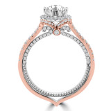 1 4/5 CTW Round Diamond Halo Engagement Ring in 14K Two-Tone Gold SIZE 6.25 ONLY (MD180499)