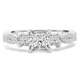 1 7/8 CTW Princess Diamond Three-Stone Engagement Ring in 14K White Gold (MD180571)