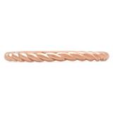 Braided Rope Classic Wedding Band Ring in 14K Rose Gold (MD180603)