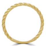 Braided Rope Classic Wedding Band Ring in 14K Yellow Gold (MD180604)