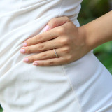 3/8 CTW Round Diamond Bezel Set Semi-Eternity Wedding Band Ring in 14K Yellow Gold (MD180606)