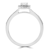 1/3 CTW Round Diamond Halo Engagement Ring in 14K White Gold (MD190118)