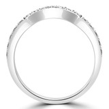 1/3 CTW Round Diamond Semi-Eternity Wedding Band Ring in 14K White Gold (MD190242)