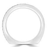 1/4 CTW Round Diamond Semi-Eternity Wedding Band Ring in 18K White Gold (MD190243)