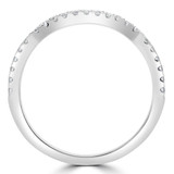 1/4 CTW Round Diamond Semi-Eternity Wedding Band Ring in 14K White Gold (MD190245)
