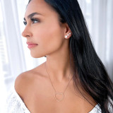 1/3 CTW Round Diamond Heart Necklace in 14K Rose Gold (MD190329)