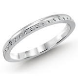 No Stone Wedding Band Ring in 14K White Gold (MD190353)