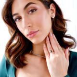 1 1/2 CTW Princess Black Diamond Three-Stone Engagement Ring in 14K Yellow Gold (MD190392)