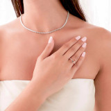 3 2/5 CTW Oval Pink Morganite & Round Diamond Hidden Halo Cocktail Engagement Ring in 14K Rose Gold (MD190407)