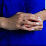 3 2/5 CTW Oval Pink Morganite & Round Diamond Hidden Halo Cocktail Engagement Ring in 14K Rose Gold (MD190407)