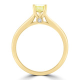 1/2 CTW Pear Yellow Diamond Solitaire with Accents Engagement Ring in 14K Yellow Gold (MD190414)