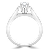 1/3 CT Round Diamond Solitaire Engagement Ring in 14K White Gold (MD190460)
