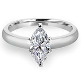 1/2 CT Marquise Diamond 6-Prong Solitaire Engagement Ring in 14K White Gold (MD190478)