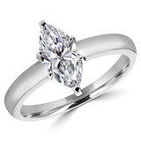 1/2 CT Marquise Diamond 6-Prong Solitaire Engagement Ring in 14K White Gold (MD190478)