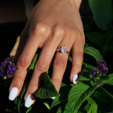 1/2 CT Marquise Diamond 6-Prong Solitaire Engagement Ring in 14K White Gold (MD190478)