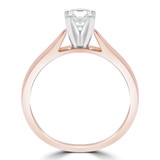 1/3 CT Round Diamond Solitaire Engagement Ring in 14K Rose Gold (MD190481)