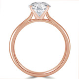 1/2 CT Round Diamond Solitaire Engagement Ring in 14K Rose Gold (MD190548)