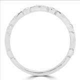 1/5 CTW Round Diamond Vintage Semi-Eternity Wedding Band Ring in 14K White Gold (MD190556)
