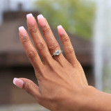 1 9/10 CTW Emerald Diamond 4-Prong Three-Stone Engagement Ring in 14K White Gold (MD200010)