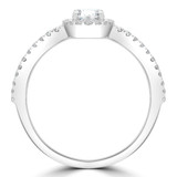 7/8 CTW Oval Diamond Split Shank Oval Halo Engagement Ring in 14K White Gold (MD200057)