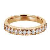 1/4 CTW Round Diamond Semi-Eternity Wedding Band Ring in 18K Yellow Gold (MD200201)