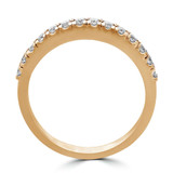 1/4 CTW Round Diamond Semi-Eternity Wedding Band Ring in 18K Yellow Gold (MD200201)