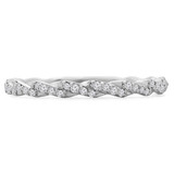 1/4 CTW Round Diamond Twisted Semi-Eternity Anniversary Wedding Band Ring in 14K White Gold (MD200251)