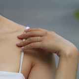 1/4 CTW Round Diamond Twisted Semi-Eternity Anniversary Wedding Band Ring in 14K White Gold (MD200251)