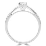 3/5 CTW Princess Diamond Solitaire with Accents Engagement Ring in 14K White Gold (MD200273)