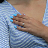 1 1/20 CTW Round Diamond Cushion Double Prong Halo Engagement Ring in 14K Yellow Gold with Accents (MD200314)