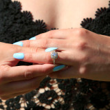 1 1/7 CTW Round Diamond Cushion Halo Engagement Ring in 14K Yellow Gold with Accents (MD200365)