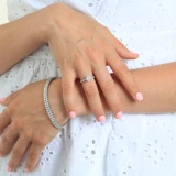 2 CTW Emerald Diamond Hidden Halo Engagement Ring in 14K White Gold (MD200440)