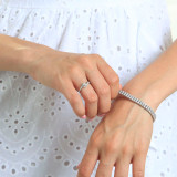 2/5 CTW Round Diamond Bypass Solitaire with Accents Engagement Ring in 14K White Gold (MD200504)