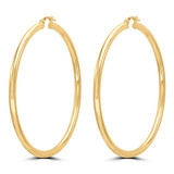 2 1/4" Tube Hoop Earrings in 10K Yellow Gold (MD200517)