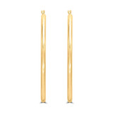 2 1/4" Tube Hoop Earrings in 10K Yellow Gold (MD200517)