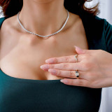 1 3/5 CTW Oval Diamond Three-Stone Engagement Ring in 14K Yellow Gold (MD200526)